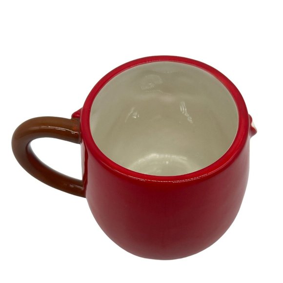 Owl Coffee Cup Mug Red, Big Eyes Whimsy Forest Animal Harry & David EUC - Picture 4 of 4